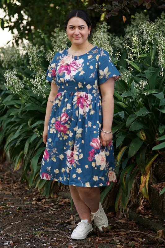 Saski Glory Dress - Teal Floral - SALE