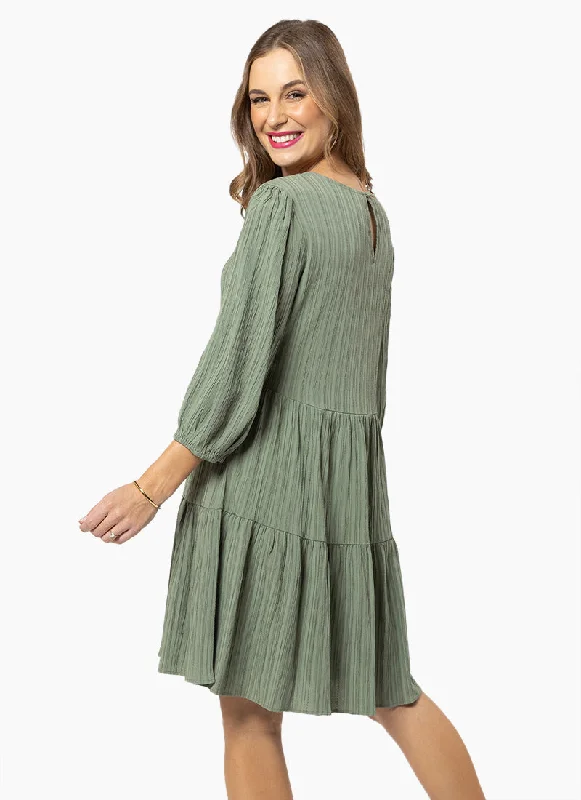 SEEKING LOLA AMY SMOCK DRESS