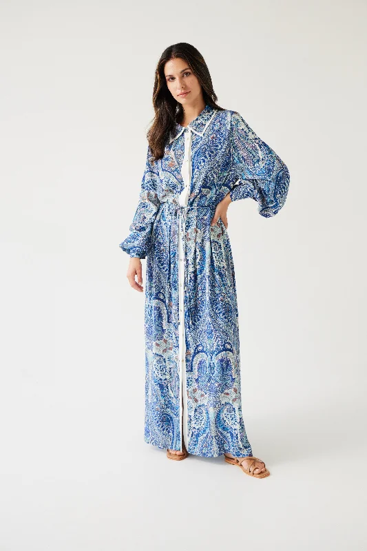 Tuesday Yoyo Dress - Blue Paisley