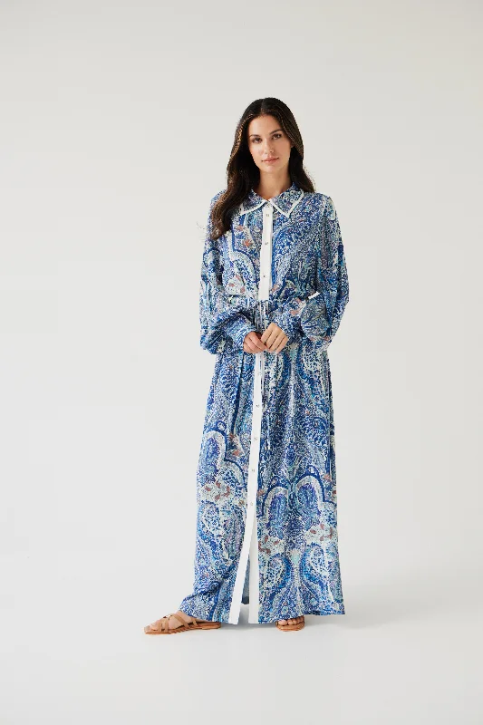 Tuesday Yoyo Dress - Blue Paisley