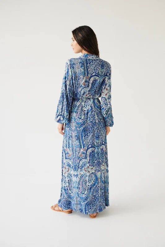 Tuesday Yoyo Dress - Blue Paisley