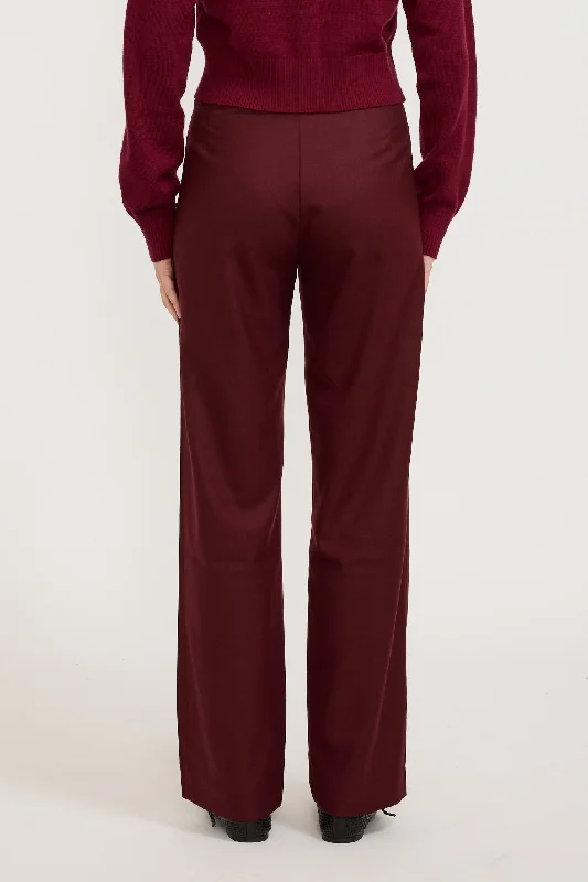 Ally High Waisted Trouser Maroon