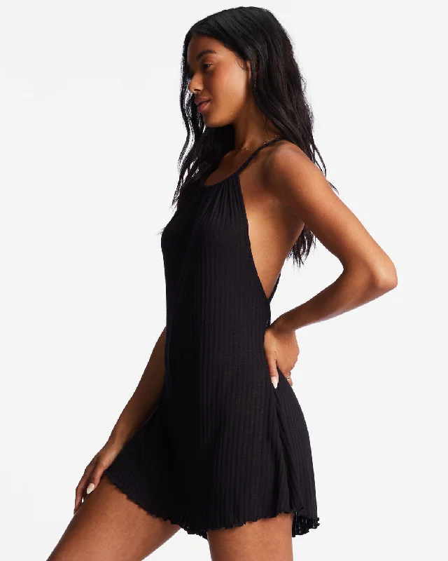 High Surf Romper - Black Pebble