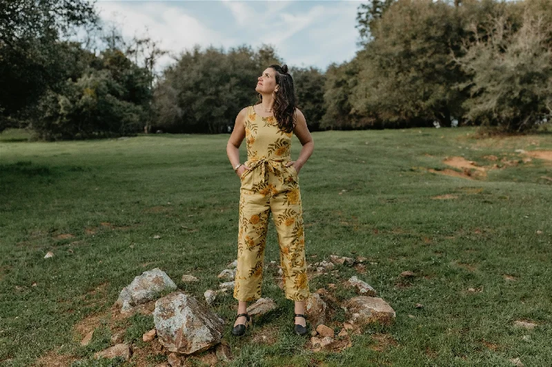 Liberty Jumpsuit in Mustard Marigold