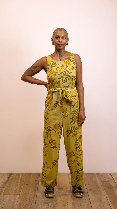 Liberty Jumpsuit in Mustard Marigold