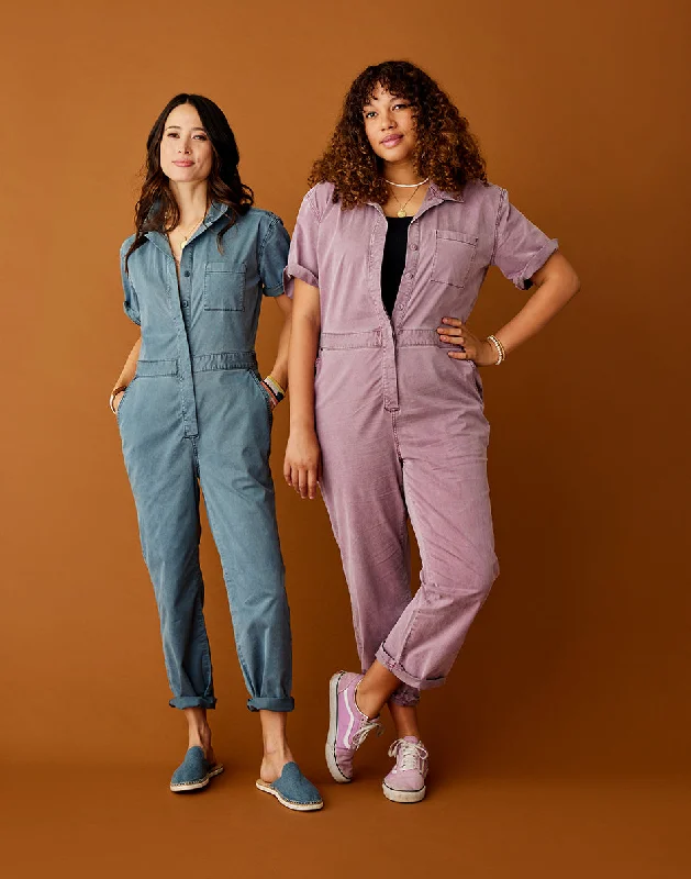 Nyla Twill Jumpsuit: Orchid Sunkissed