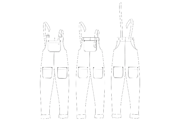 PDF Pattern - Heyday Dungarees - Adult Female/Curve Fit | Waves & Wild