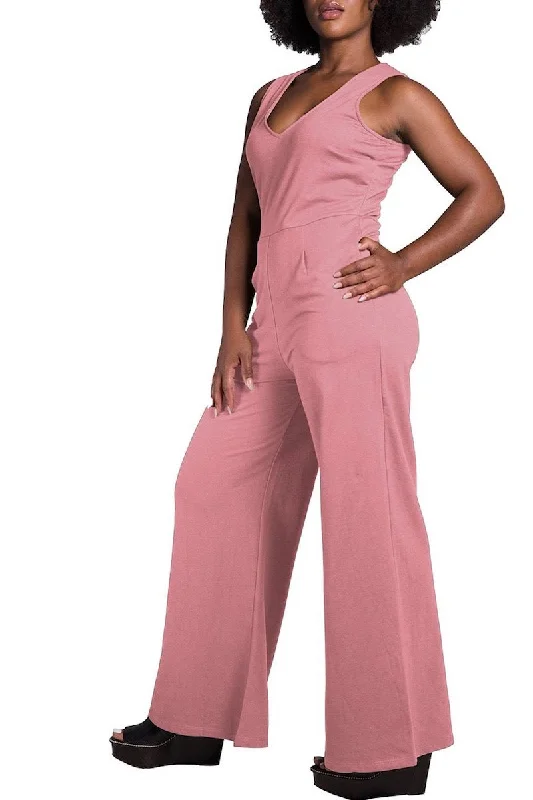 Poetic Justice - Kelly Jumpsuit - Dark Rose