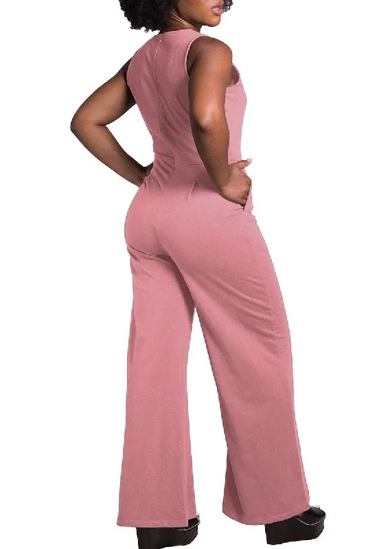 Poetic Justice - Kelly Jumpsuit - Dark Rose