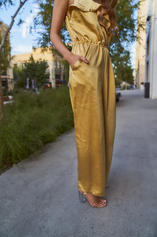 Satin Wide Leg Jumpsuit