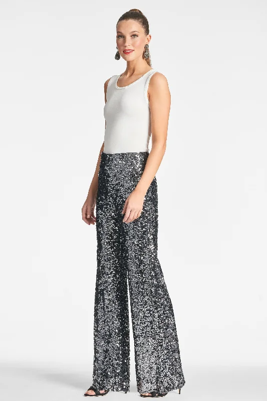 Sequin Alli Pant - Gunmetal