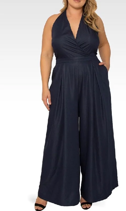 Standards & Practices - London V-Neck Halter Jumpsuit