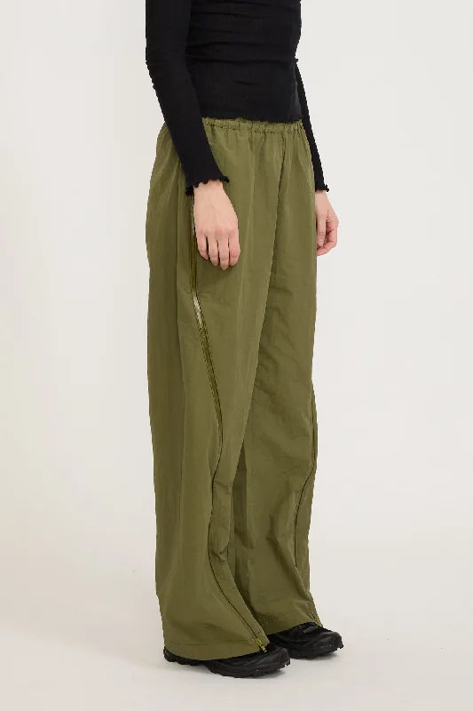 Zipper Track Pants Khaki