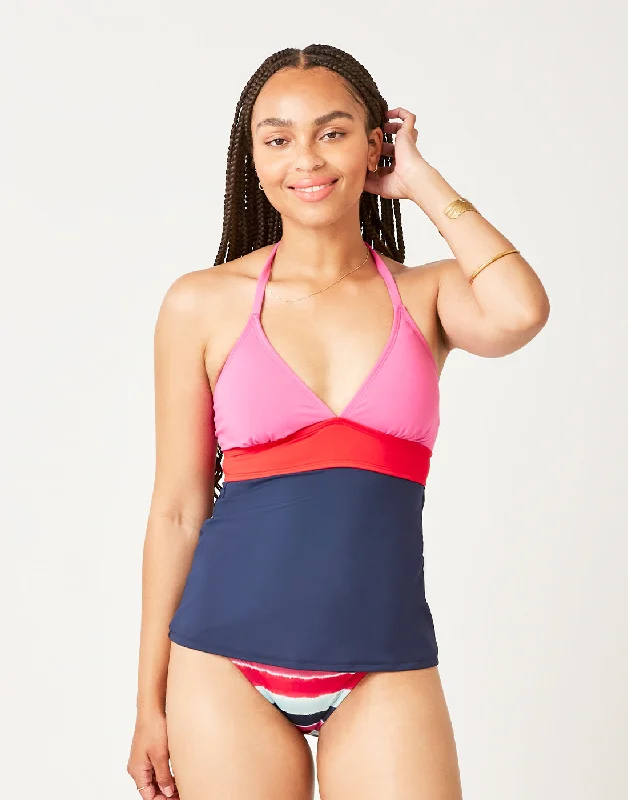 Dahlia Tankini: Fuchsia w. Navy - FINAL SALE