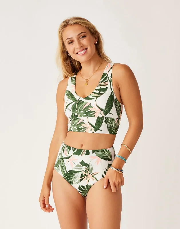 Erin Reversible Bottom: Tropical/Cilantro