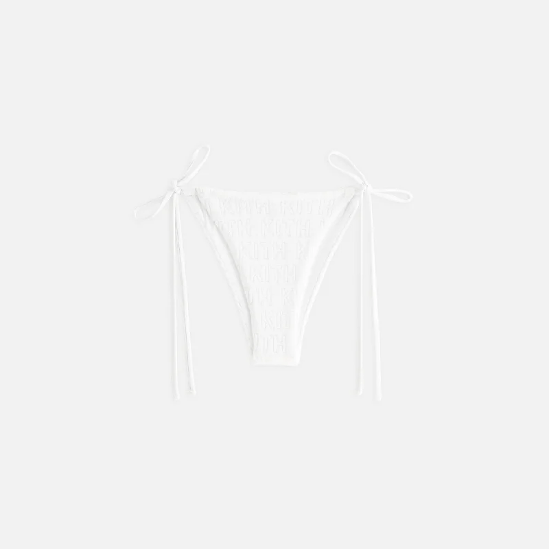 Kith Women Tova Monogram Towel Tie Bottom - White