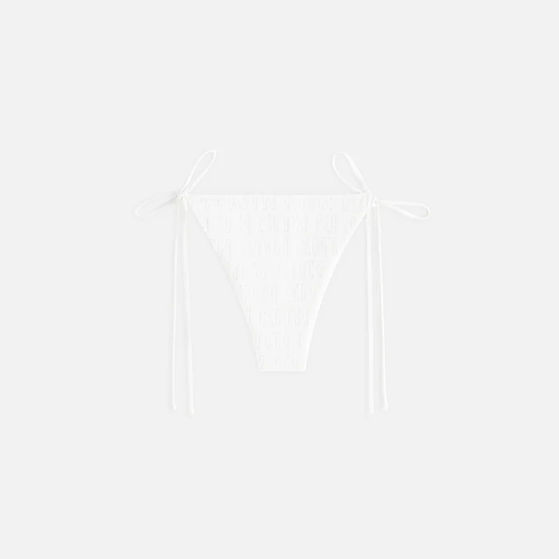 Kith Women Tova Monogram Towel Tie Bottom - White