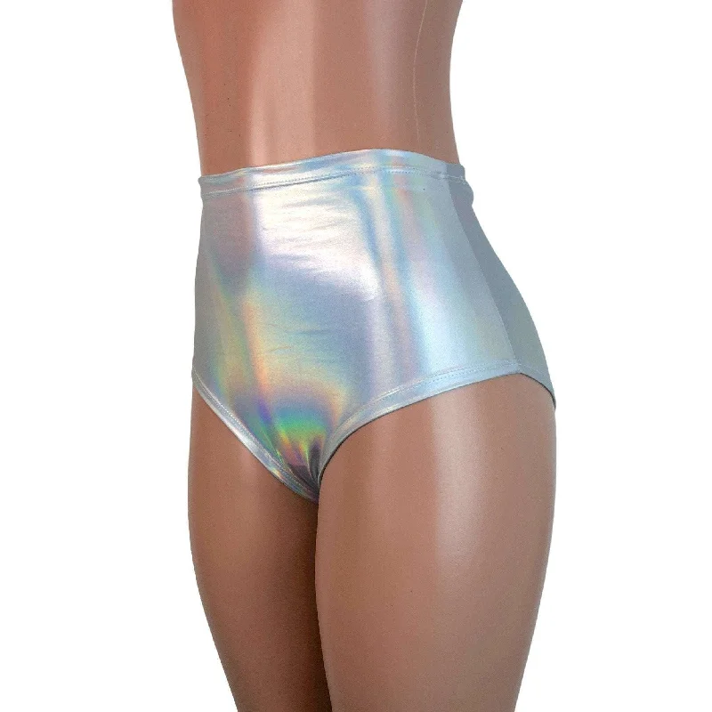 Scrunch High Waist Bikini - Opal Holographic