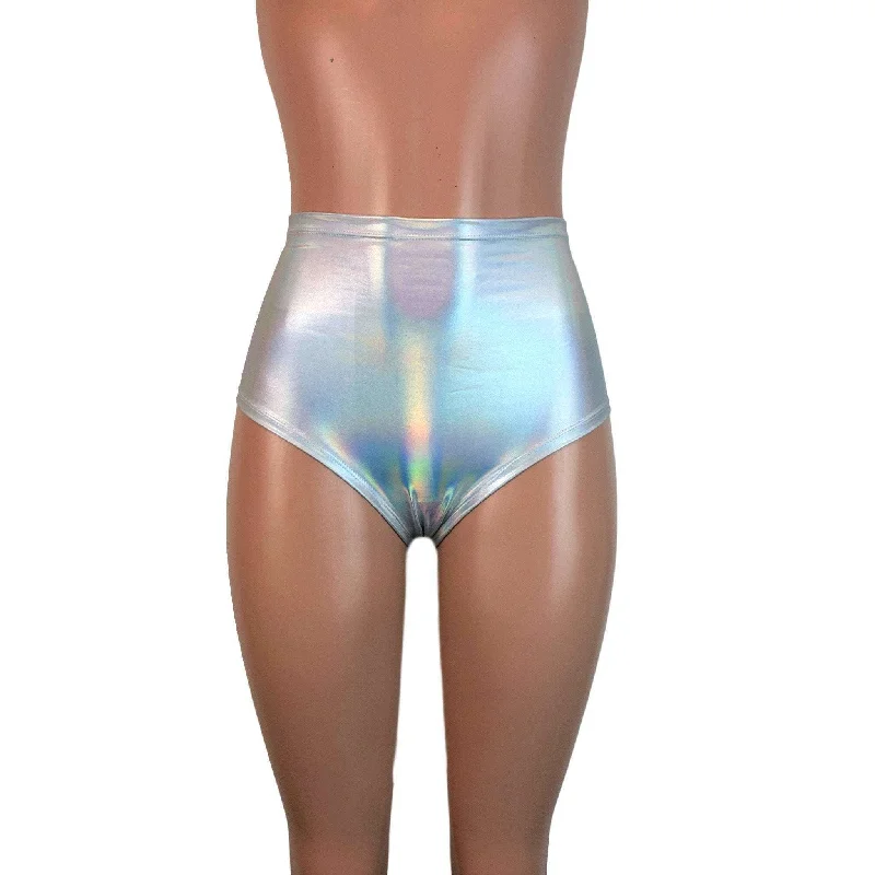 Scrunch High Waist Bikini - Opal Holographic