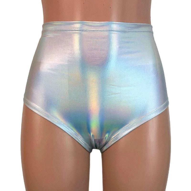 Scrunch High Waist Bikini - Opal Holographic