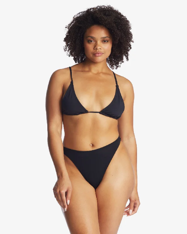 Sol Searcher Havana Skimpy Bikini Bottoms - Black Pebble