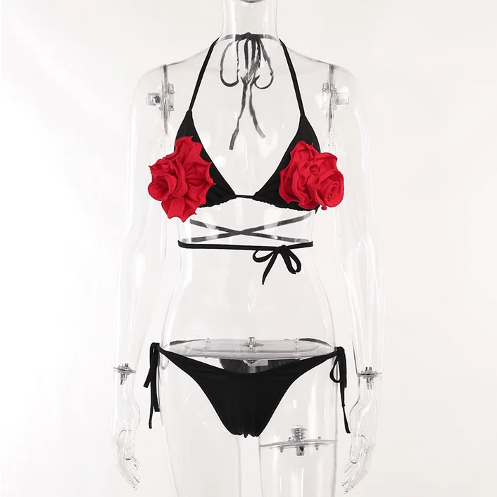 Women's Grunge Strappy Floral Swimsuit