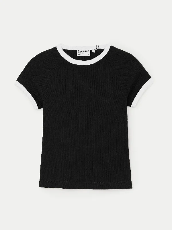 The Shrunken Cropped T-Shirt in Black