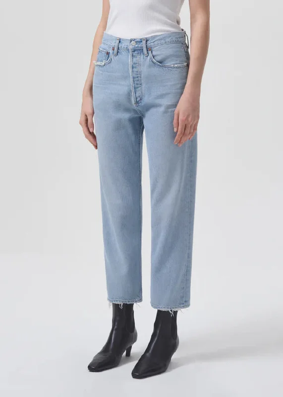 Agolde 90'S Crop Mid Rise Straight Jeans in Reputation