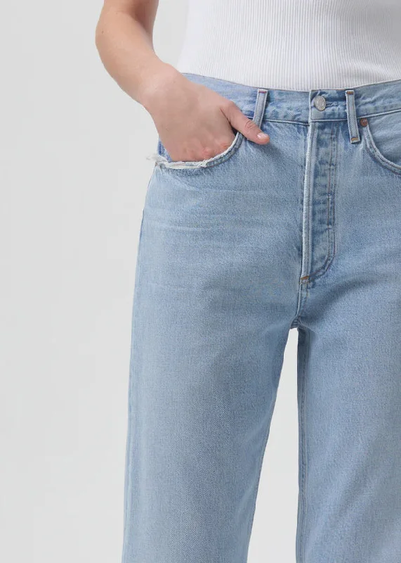 Agolde 90'S Crop Mid Rise Straight Jeans in Reputation