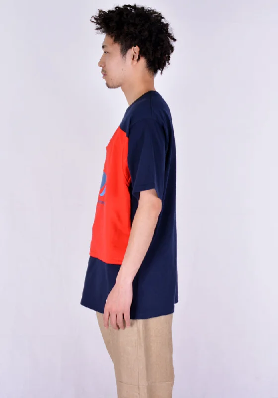 AFTER HOMEWORK LIVA2 DOUBLE T-SHIRT BLUE/RED