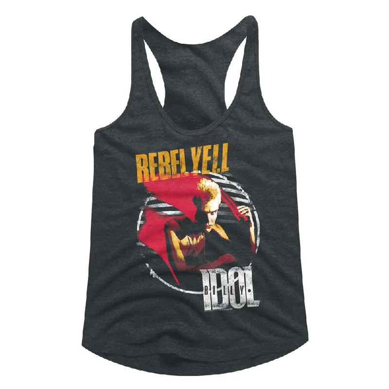 Billy Idol Rebel Yell Black Heather Racerback Tank Top