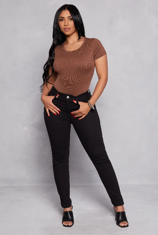 VIP Solid High Waist Skinny Jeans