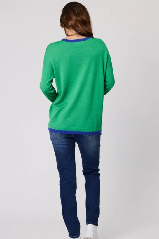 Classified Star Jumper - Green