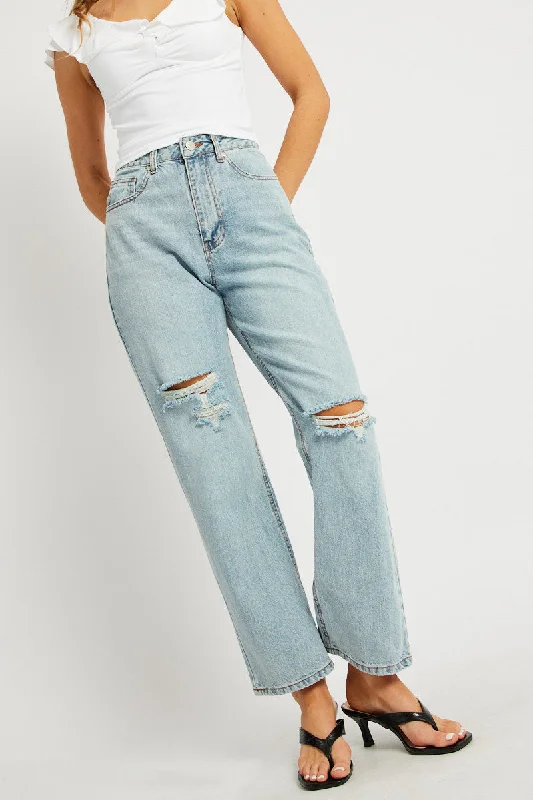 Denim Straight Jean Mid Rise