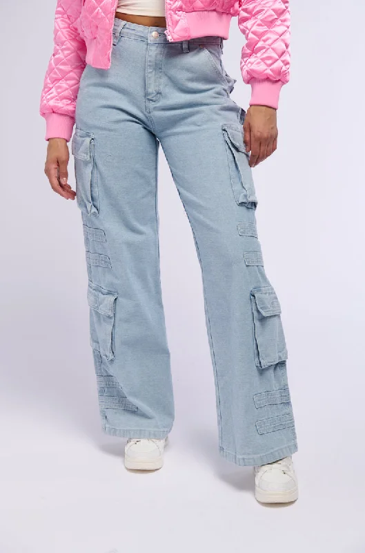 ELEVATION WIDE LEG CARGO JEANS