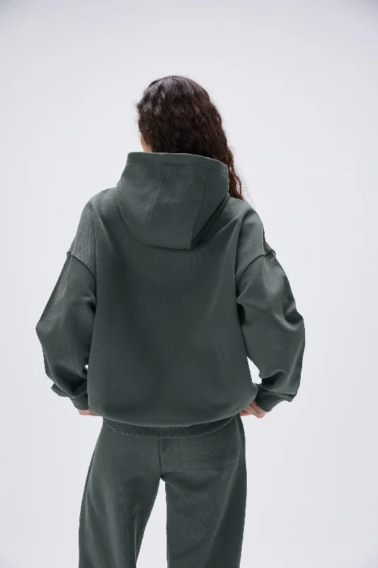 Freehand Oversized Hoodie - Mineral Green