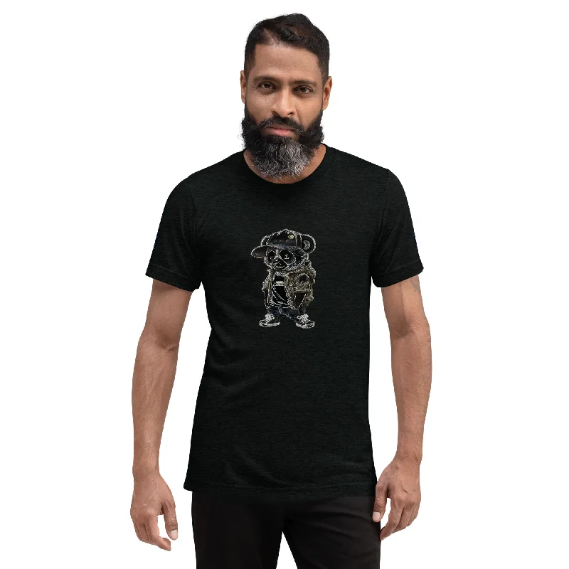 Gerald Black Gold Label HipHop Etched Panda Unisex Short sleeve t-shirt