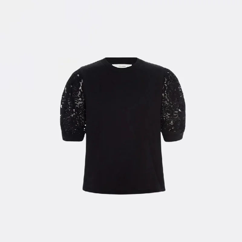 Lace Sleeve Frankie Tee (Black)