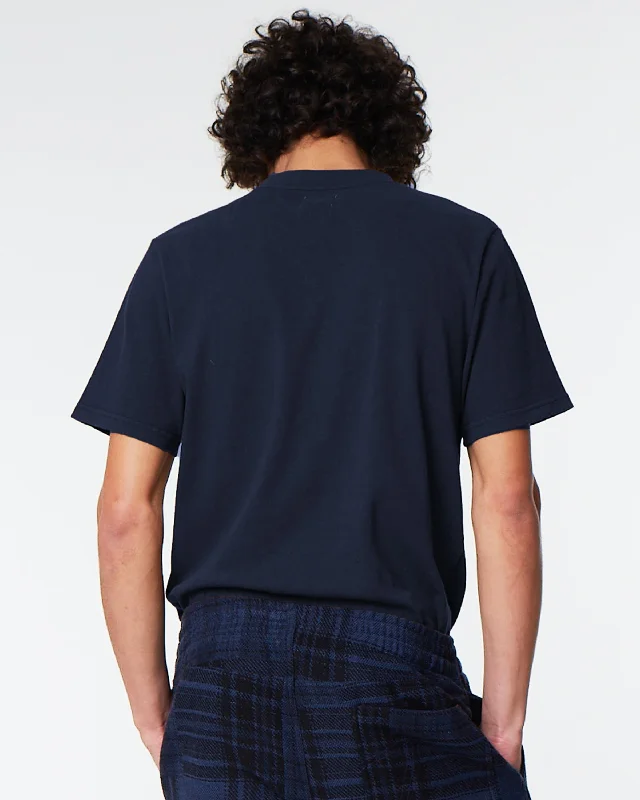 Basic Pocket T Cotton Hemp Navy