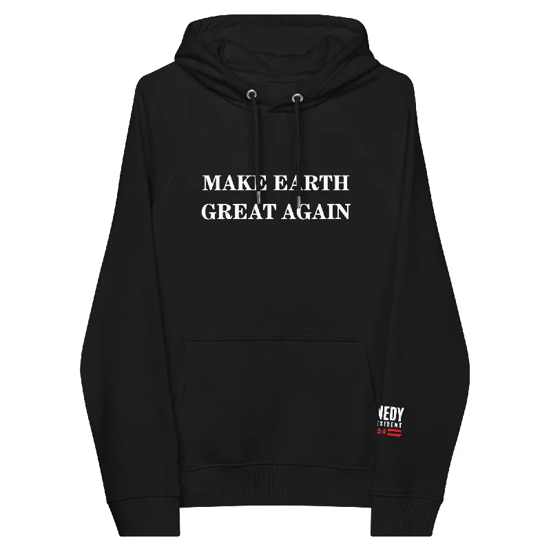 Make Earth Great Again Organic Unisex Raglan Hoodie