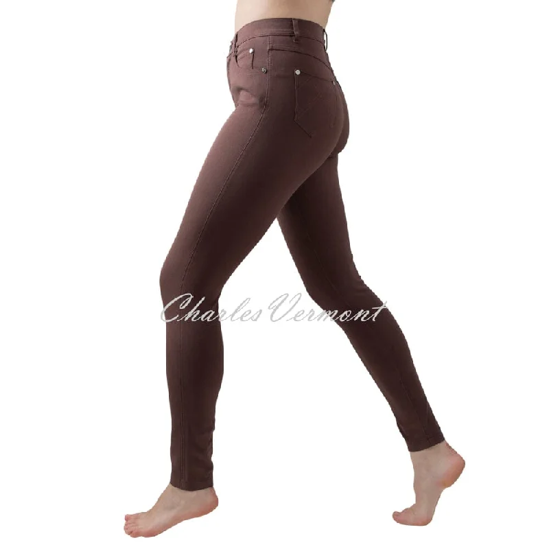 Marble Full Length Skinny Jean – Style 2402-220 (Chocolate)