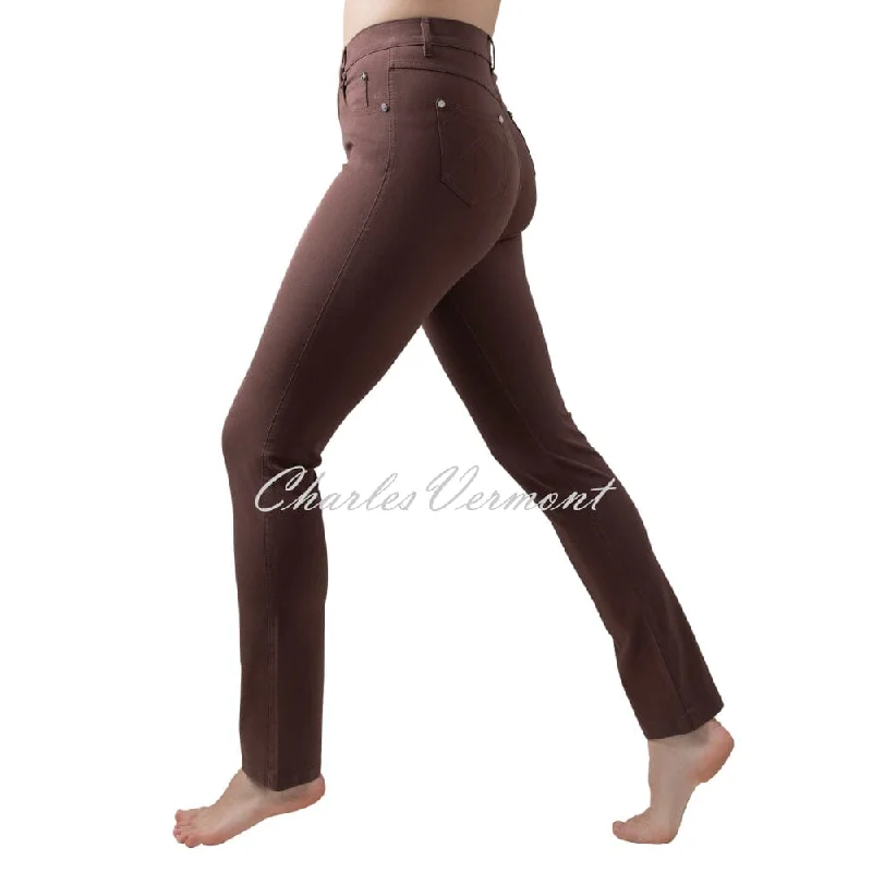 Marble Full Length Straight Leg Jean - Style 2403-220 (Chocolate)