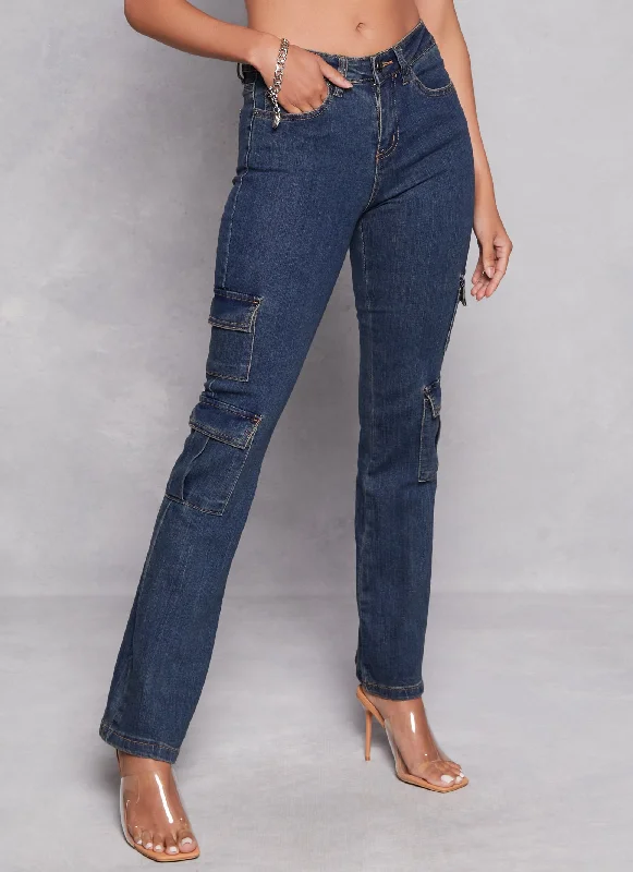 Almost Famous Boot Cut Cargo Jeans