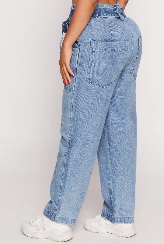 Highway Tie Waist Wide Leg Jeans