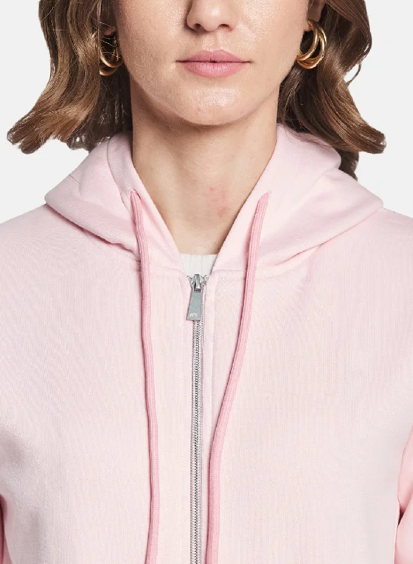 Women Pink Solid Sweatshirt