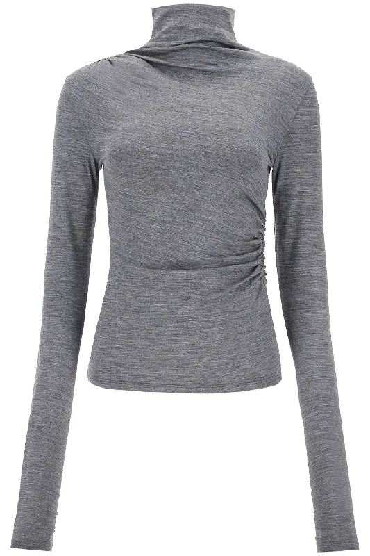 ""oleandra jersey top T160701B TJV048 GREY MELANGE