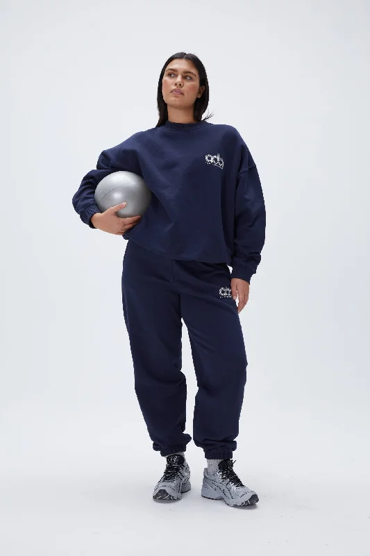 Performance Oversized Sweatshirt - Navy Blue