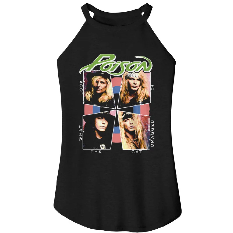 Poison Cat Dragged In Rocker Tank Top