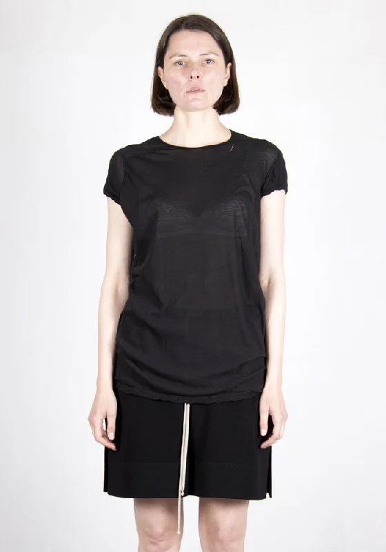 RICK OWENS RP21S3203 UC LEVEL SHORT SLEEVE T-SHIRT BLACK