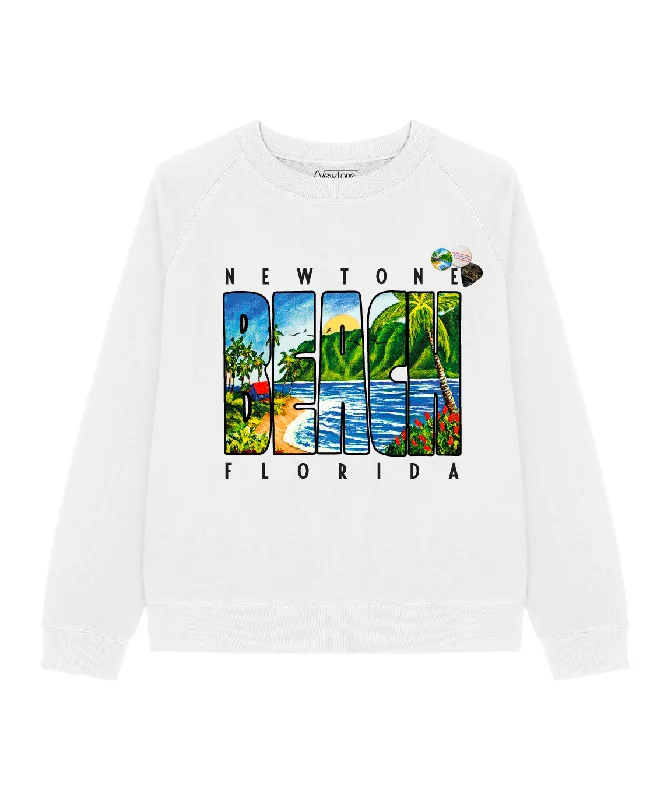 Sweatshirt egger dirty white ""BEACH""